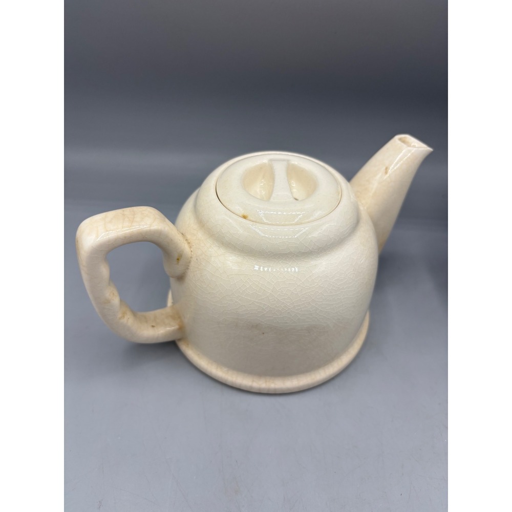 Vtg Ceramic Teapot Aluminum Cozy Covered Single Serve Small - Picture 6 of 8